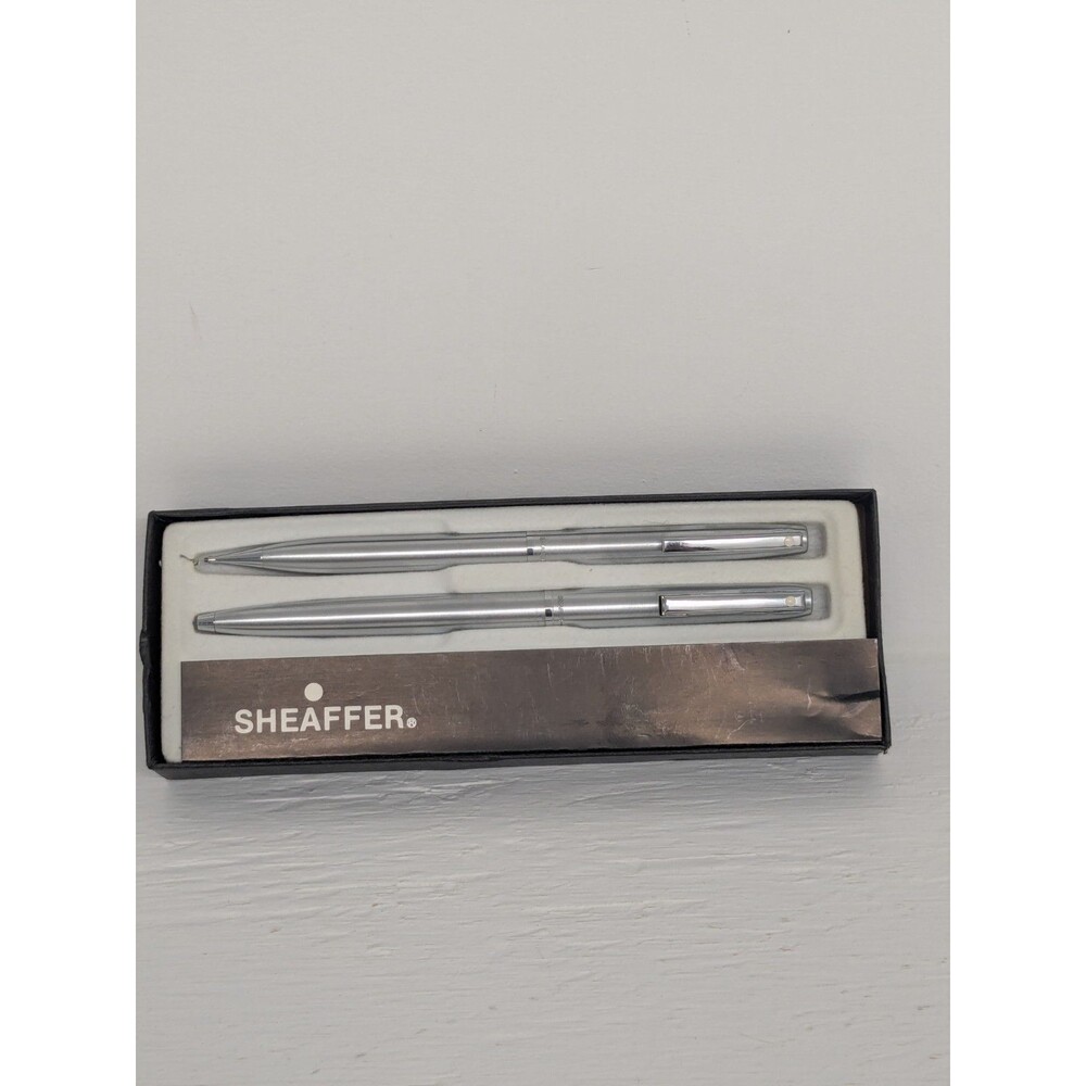 Sheaffer White Dot Ball Point Pen & Mechanical Pencil Set